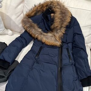 KAY down coat with natural fur Signature Mackage Collar